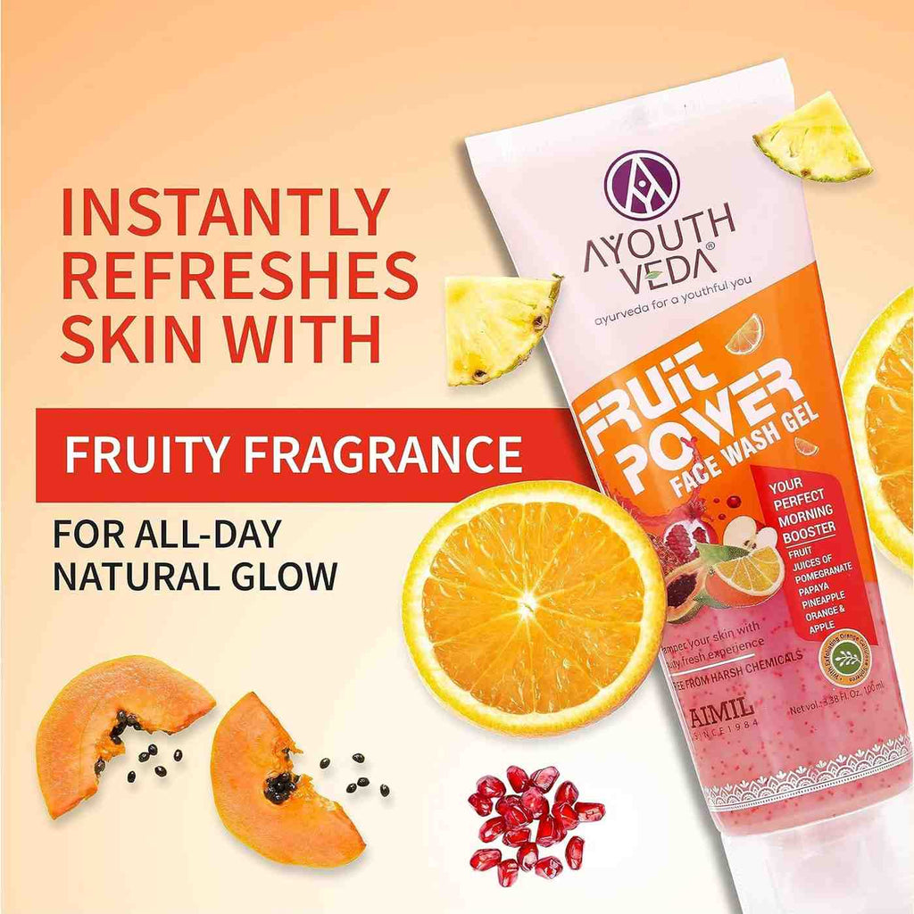 Aimil Ayouthveda Cosmetics Fruit Power FaceWash Gel 100ml