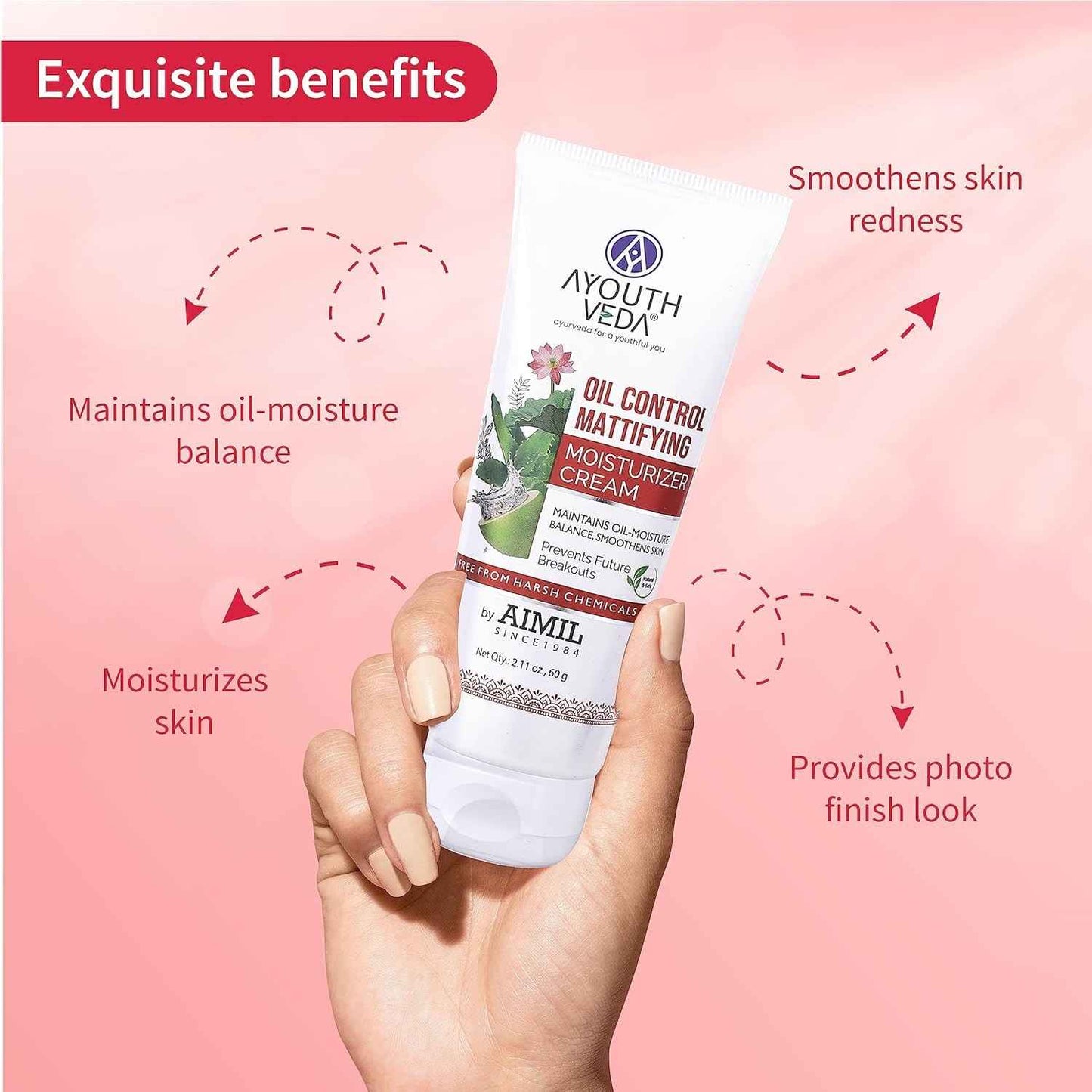 Aimil Ayouthveda Cosmetics Oil Control Mattifying Moisturizer Cream 60g