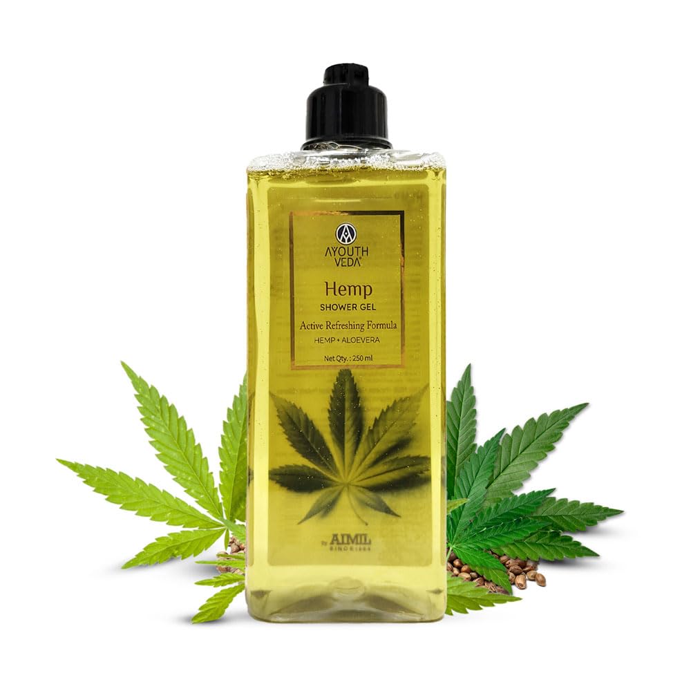 Aimil Ayouthveda Cosmetics Hemp,Floral Gardenia,Oudh & Osmanthus & Bio Marine Shower Gel 250ml