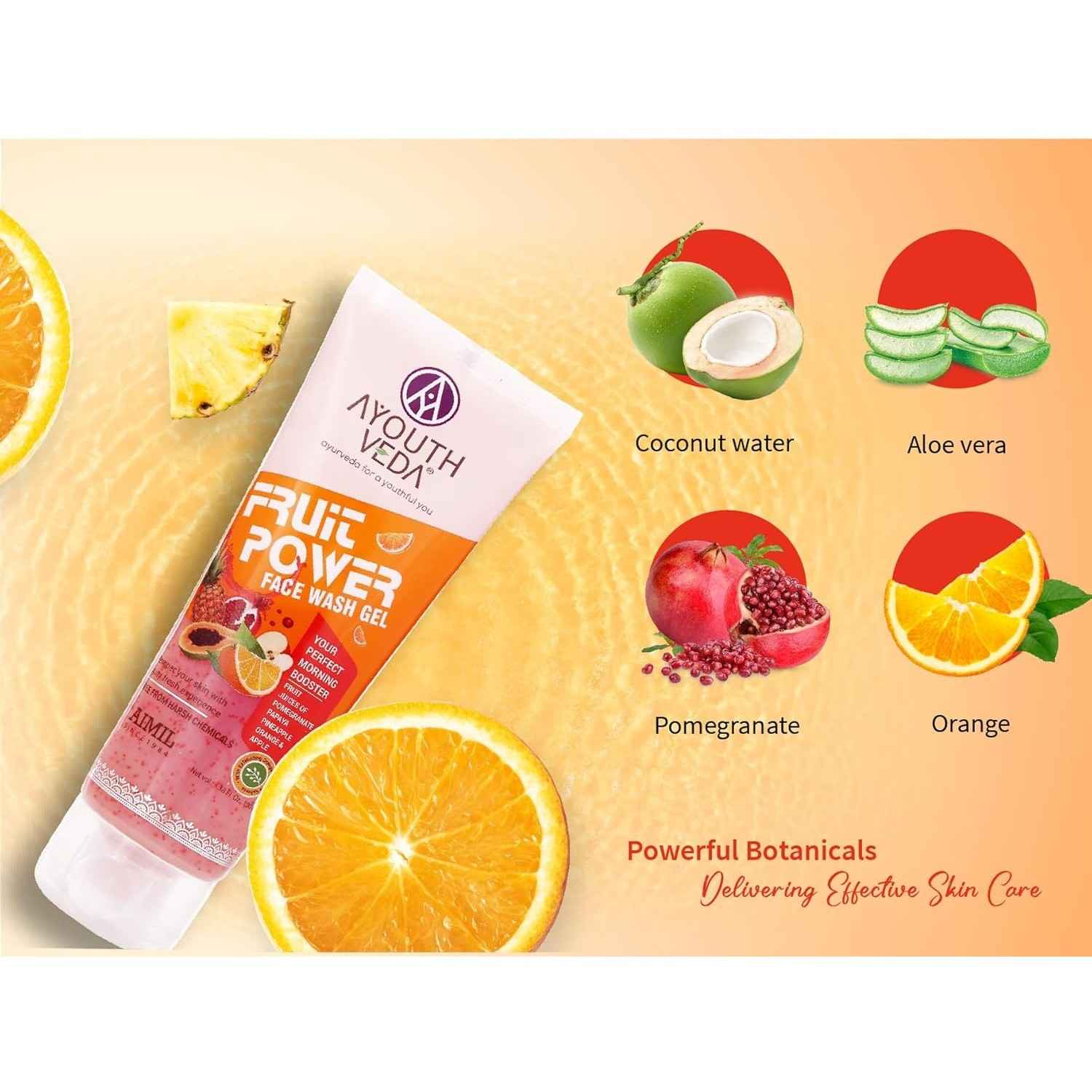 Aimil Ayouthveda Cosmetics Fruit Power FaceWash Gel 100ml