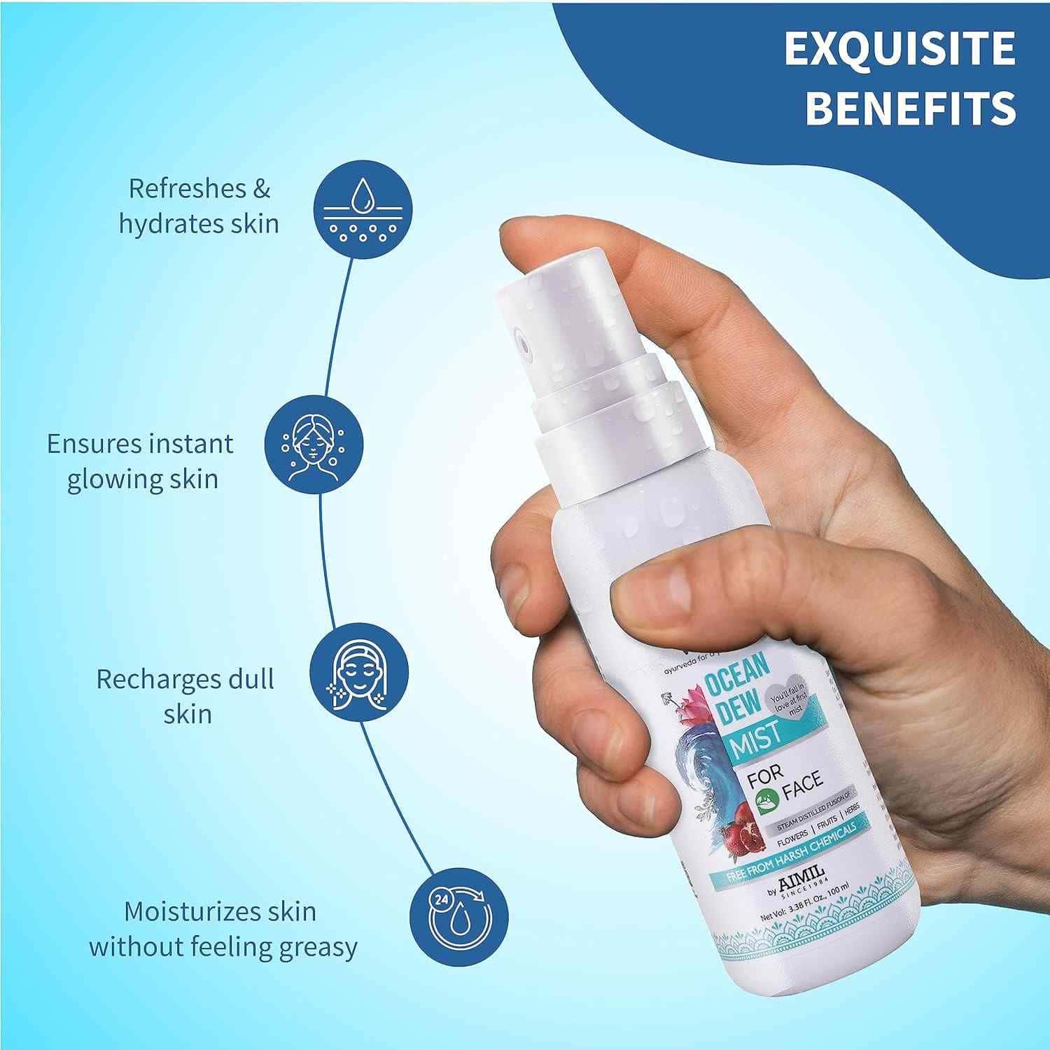 Aimil Ayouthveda Ocean Dew & Floral Breeze Face Mist Ayurvedic – 100ml