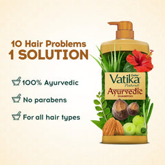 Dabur Vatika Ayurvedic Hair Shampoo 640ml & 1 Liter