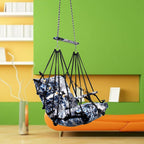 Cotton Baby Swing for Kids jhula 1-5 Years Swings Cradle Chair Jhula New Born Baby Gifts Foldable and Washable with Safety Belt,Home & Garden