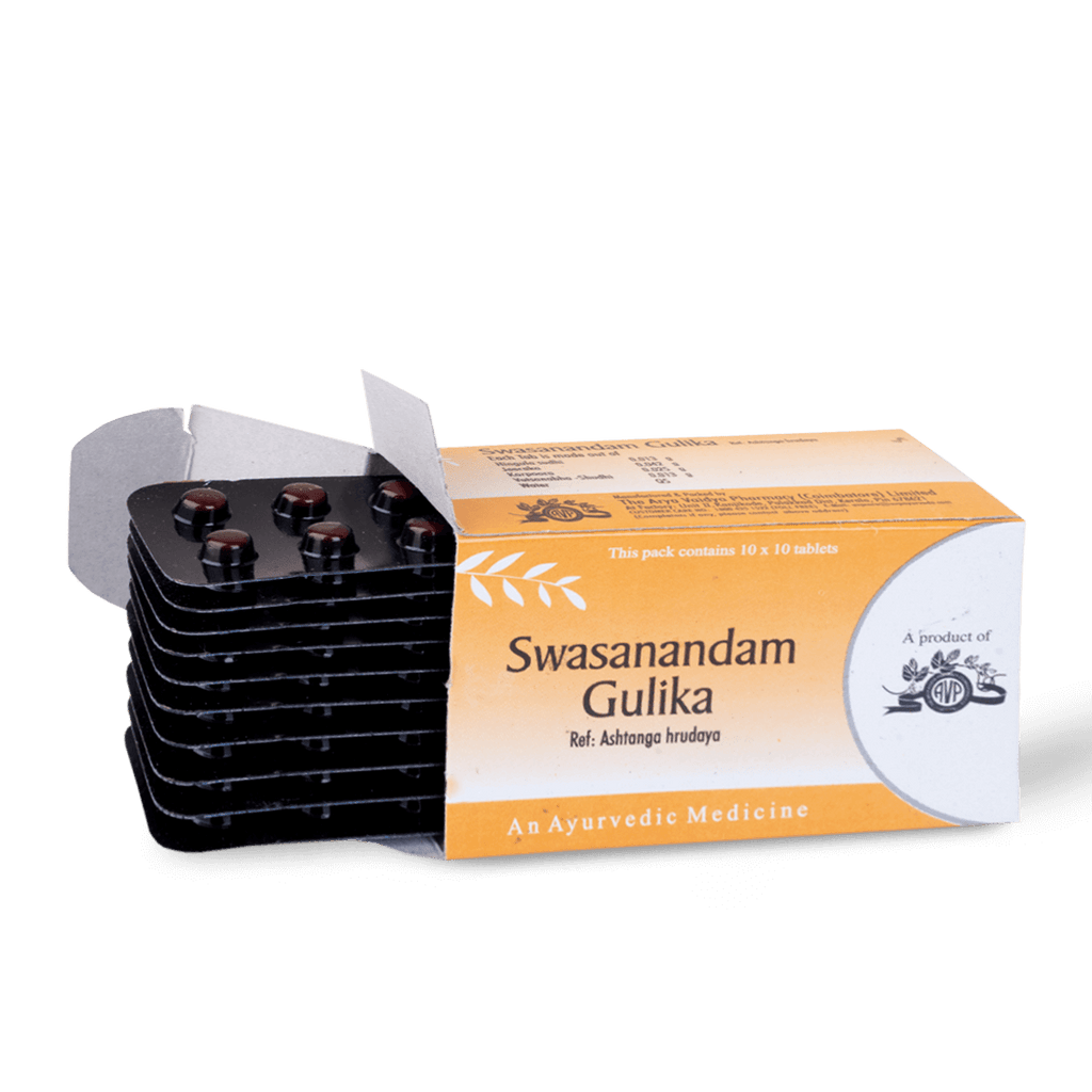 AVP Ayurvedic Swasanandam Gulika 100 Tablets