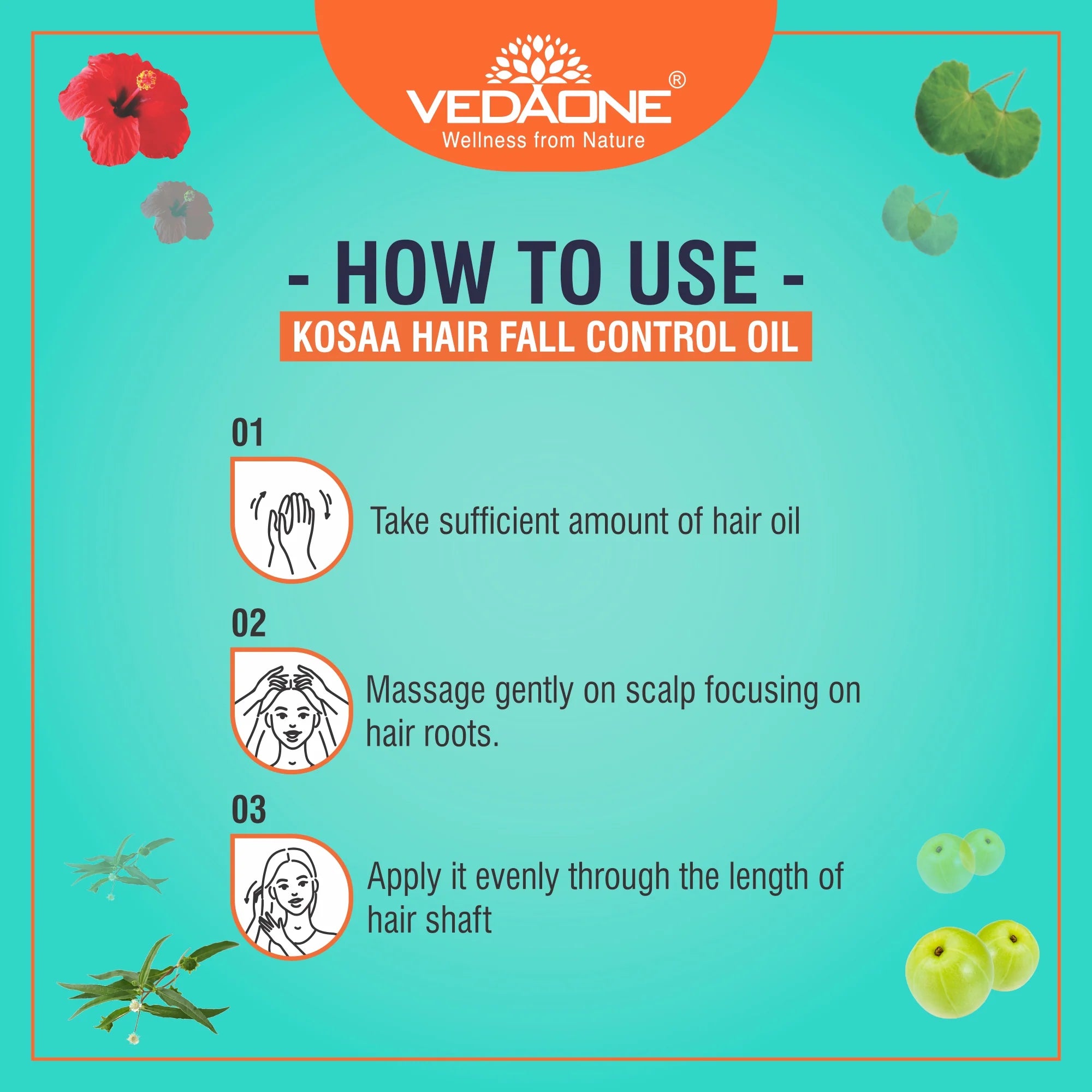 Vedaone Kosaa Hair Fall Control Oil 100ml