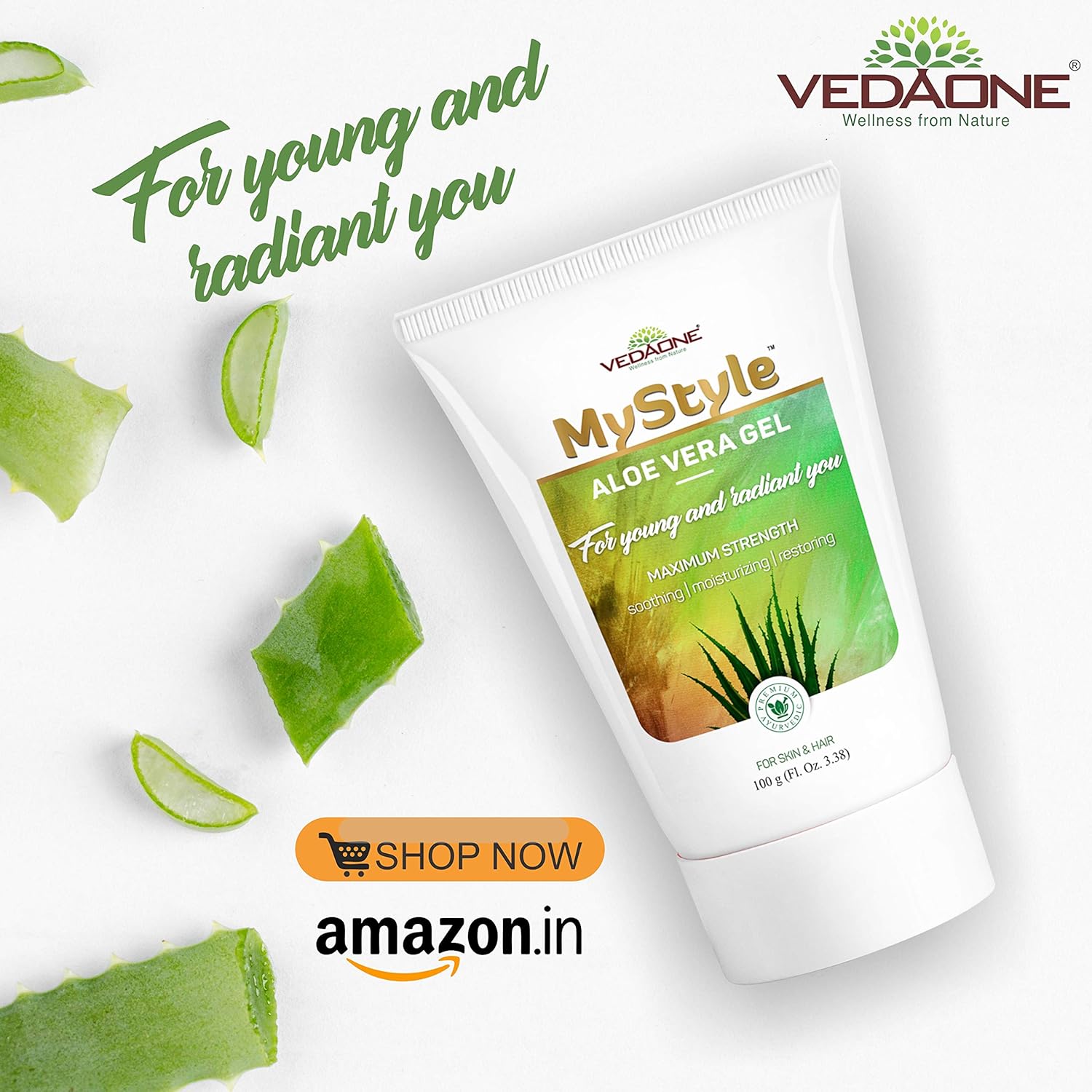 Vedaone Beauty Mystyle Aloe Vera Gel 100g