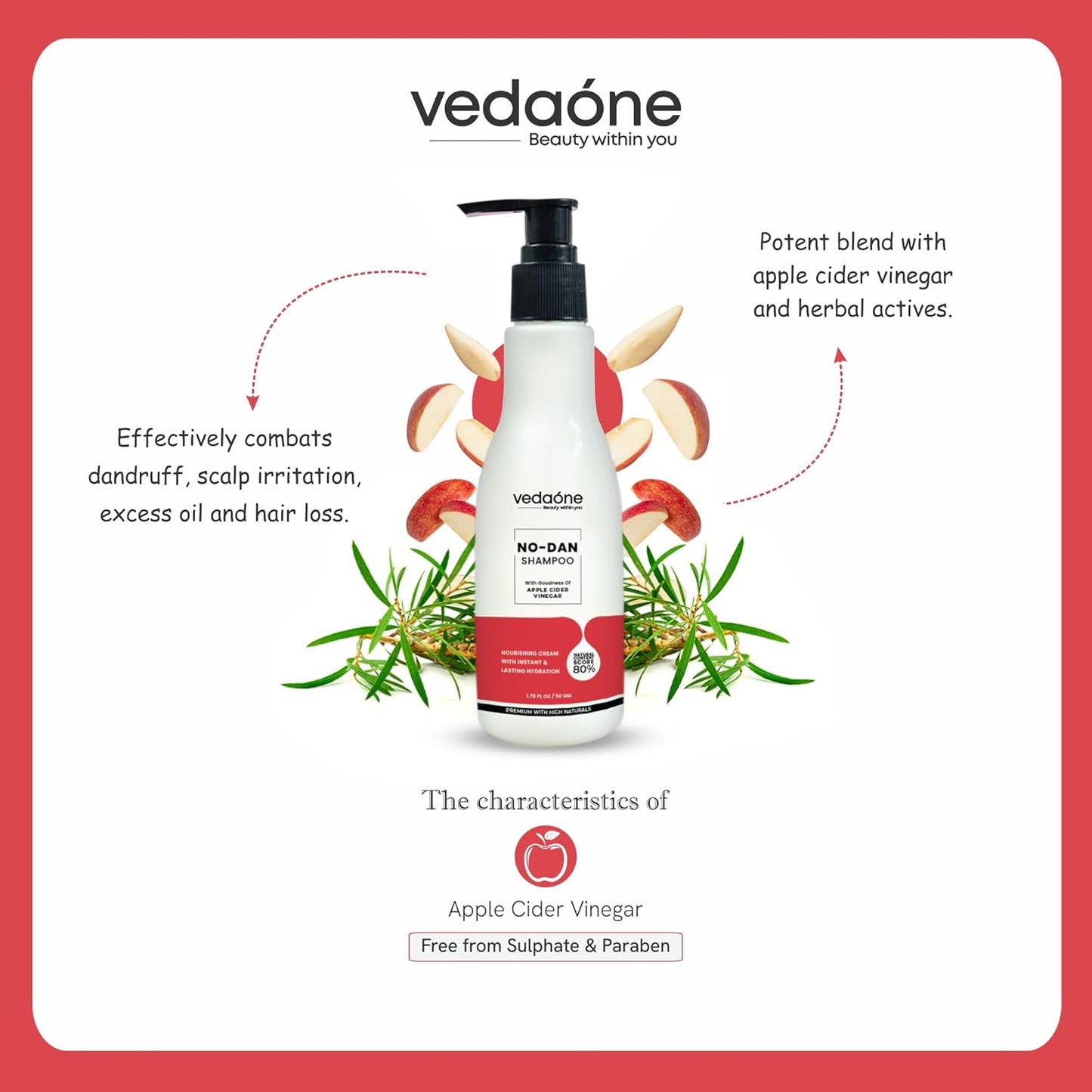 Vedaone Cosmetics No Dan Hair Shampoo 200Ml