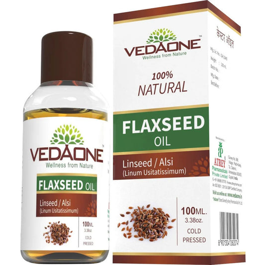 Vedaone Ayurvedic 100% Natural Cold Pressed Flaxseed Oil 100Ml