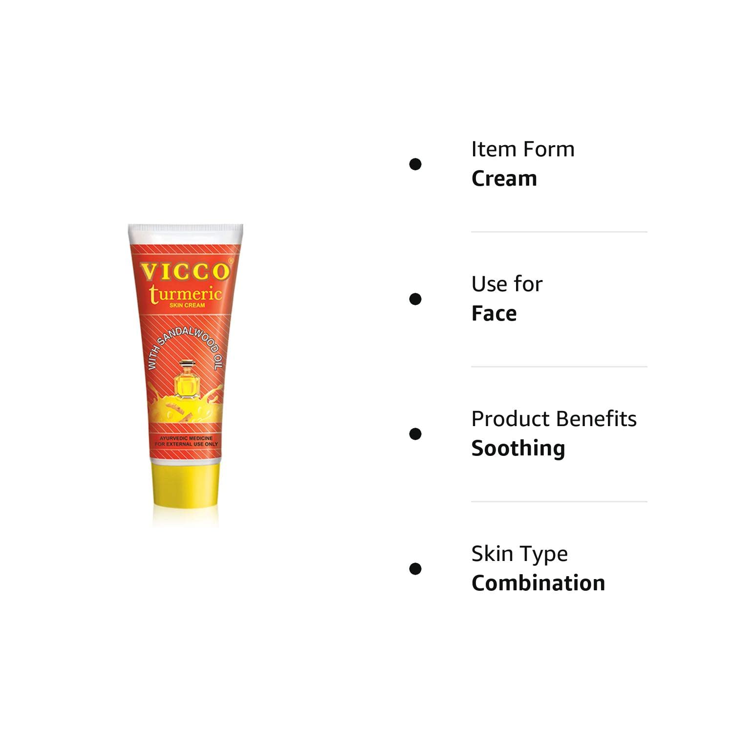 Vicco Ayurvedic Turmeric With Sandalwood Oil Skin Cream