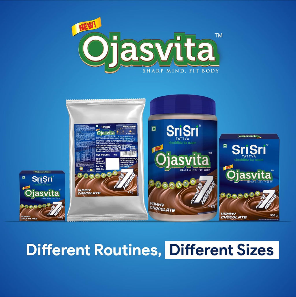 Sri Sri Tattva Ojasvita für Kraft, Ausdauer, Immunität und Gehirngesundheit Schokoladenpulver