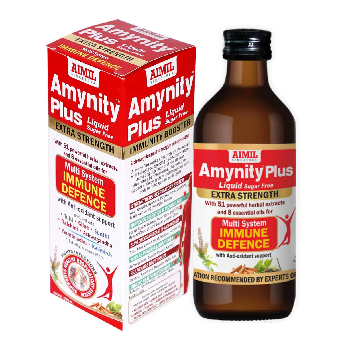 Aimil Ayurvedic Amynity Plus Immune Support Liquid Sugar Free & Drops