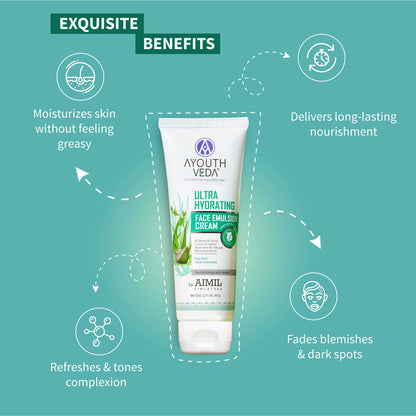Aimil Ayouthveda Cosmetics Ultra Hydrating Face Emulsion Cream 60gm