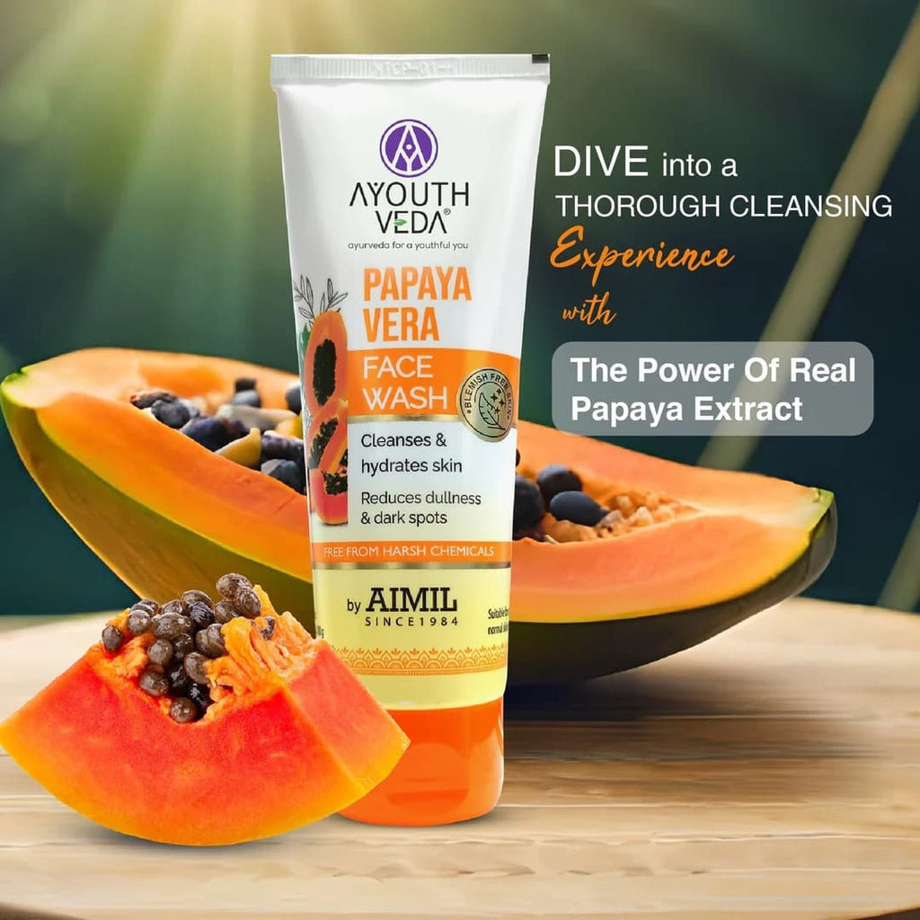 Aimil Ayouthveda Papaya Vera Face Wash – 100g