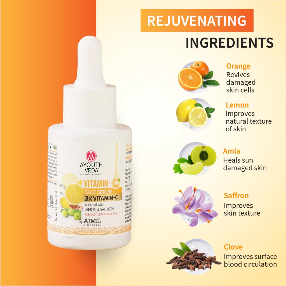 Aimil Ayouthveda Vitamin C Face Serum – 30ml