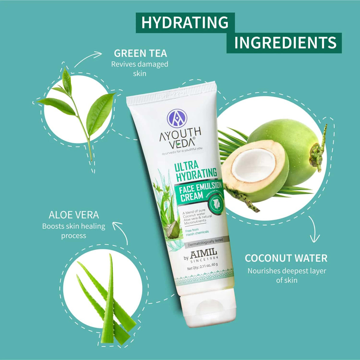 Aimil Ayouthveda Ultra Hydrating Face Emulsion Cream Ayurvedic – 60g
