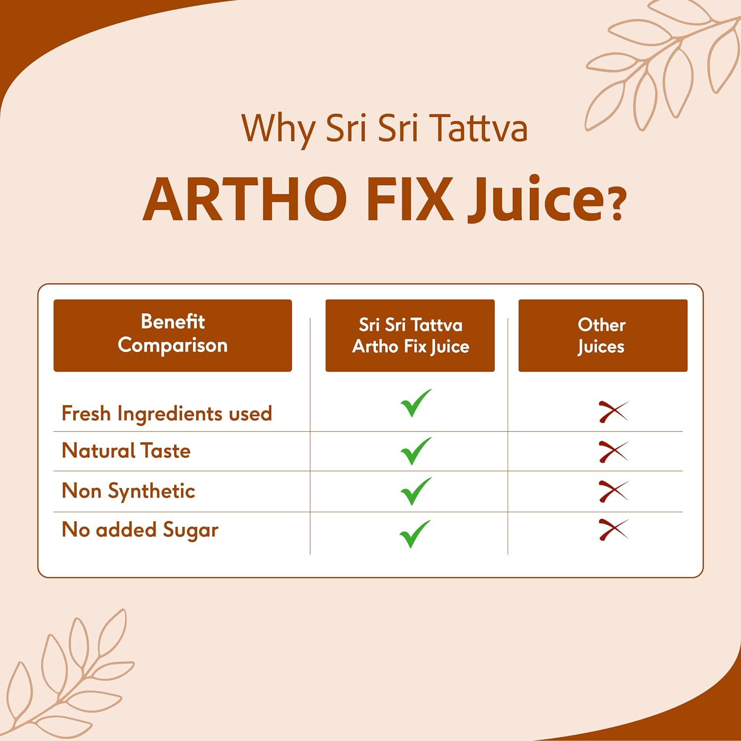 Sri Sri Tattva Ayurvedic Artho Fix Juice Supports Joint Mobility 1 Litre