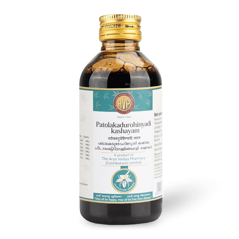 Arya Vaidya Pharmacy Patolakadurohinyadi Kashayam Ayurvedic Liquid – 200ml