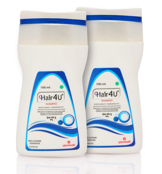 Glenmark Hair4U Shampoo 100 ml (Pack of 2) From Life Line Medicos