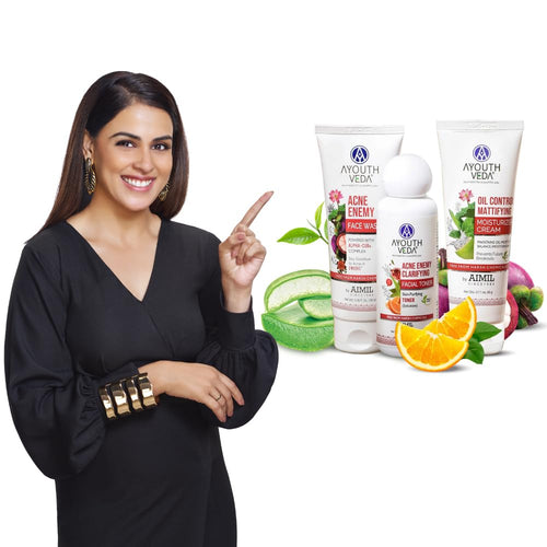 Aimil Ayouthveda Anti Acne CTM Regimen – Face Wash 100ml + Toner 100ml + Oil Control Cream 60g
