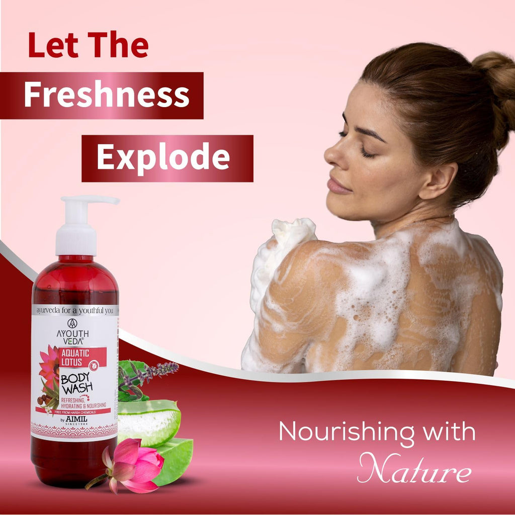 Aimil Ayouthveda Cosmetics Aquatic Lotus Body Wash 300ml