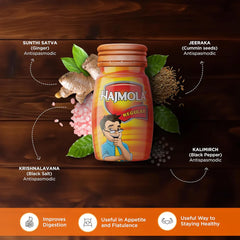 Dabur Hajmola Tasty Digestive Anardana,Chatcola,Imli,Limcola,Pudina & Regular 120 Tablets