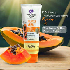 Aimil Ayouthveda Cosmetics Papaya Vera Face Wash 100gm