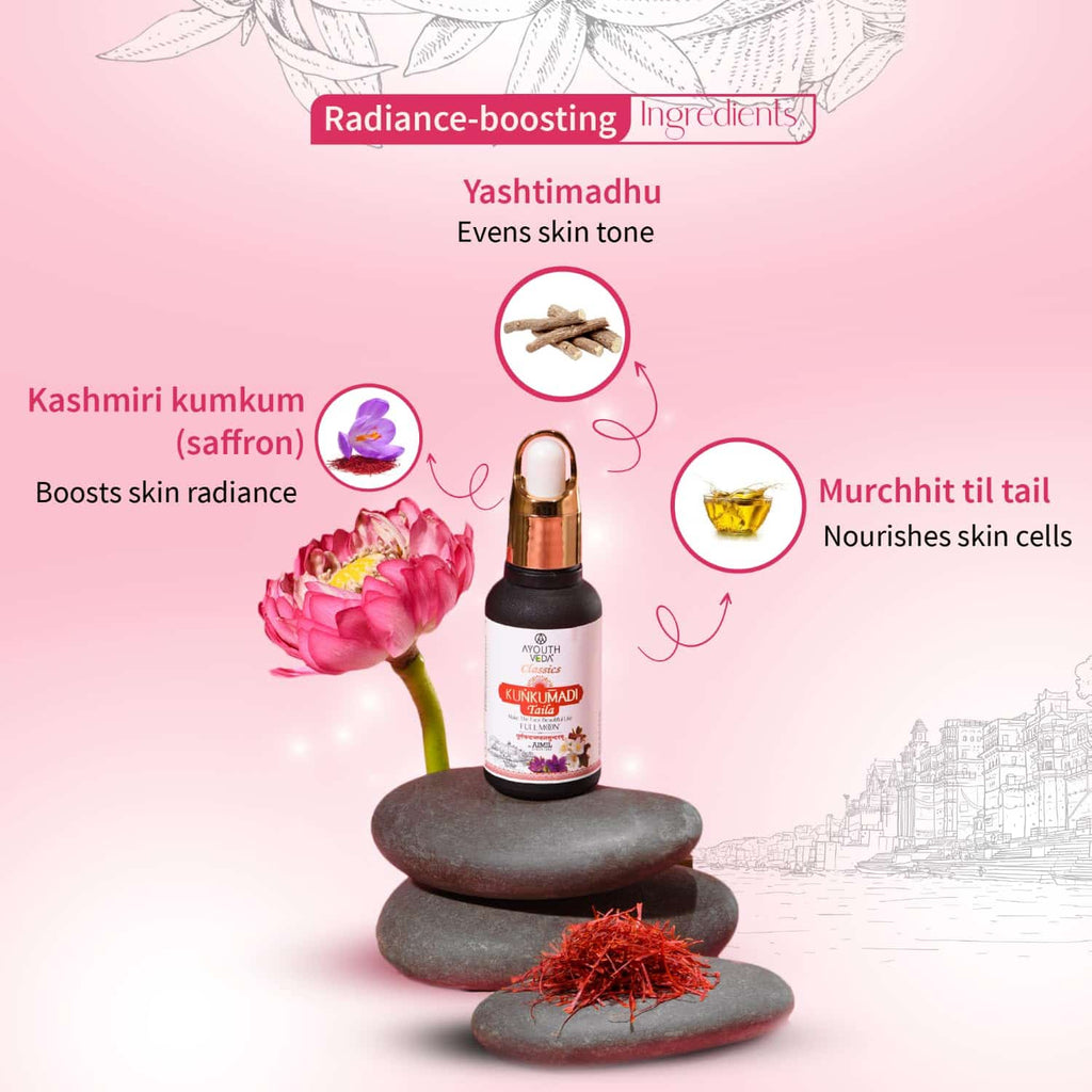 Aimil Ayouthveda Kunkumadi Taila Ayurvedic Facial Oil – 30ml