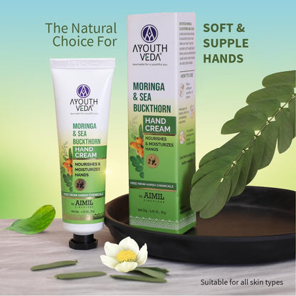 2 X Aimil Ayouthveda Cosmetics Moringa & Sea Buckthorn Hand Cream 30g