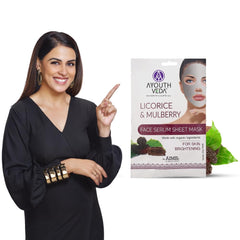 Aimil Ayouthveda Cosmetics Anti Acne,Charcoal Coffee,Oat Silk Honey & Licorice Mulberry Face Serum Sheet Mask 20g