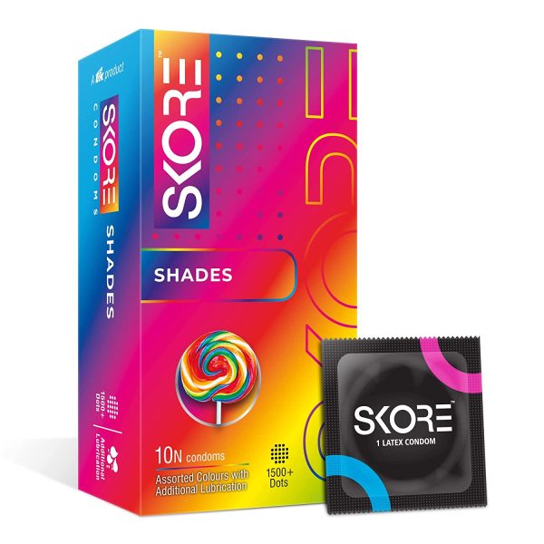 Skore Shades Dotted & Colored Condoms