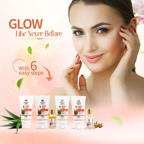 Aimil Ayouthveda Papaya Vera Facial Kit for Glowing Skin – 230g