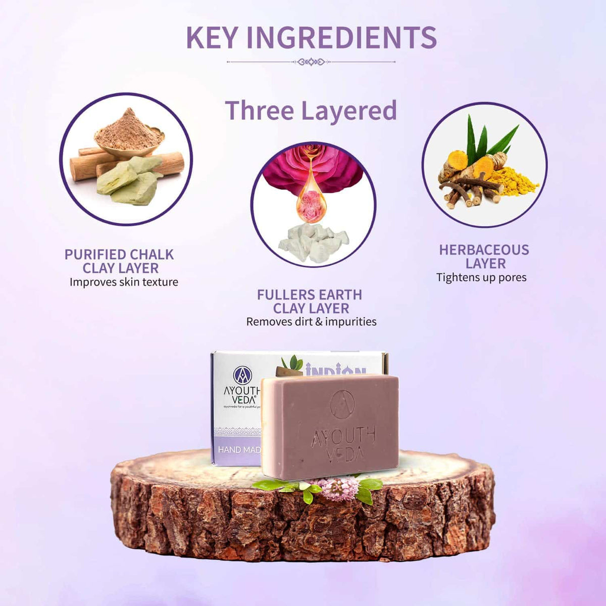 Aimil Ayouthveda Indian Clay Handmade Soap – 100gm