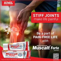 Aimil Ayurvedic Muscalt Fort Joint Wellness Reduces Pain Tablet,Oil Spray,Ointment & Syrup