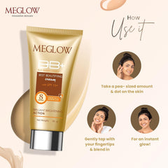 Meglow Best Beautifying BB+ Fairness With Spf 15+ Cream 30g