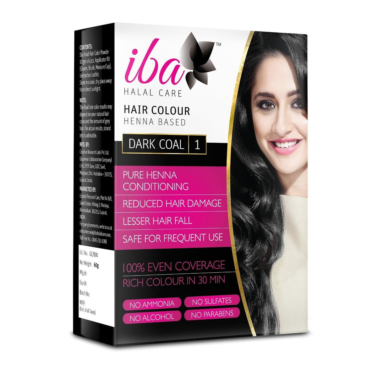 Care Hair Colour, Dark Coal 60g