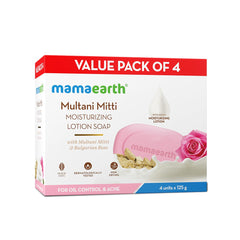 Mamaearth Multani Mitti Moisturizing Lotion Soap 125g Pack of 4