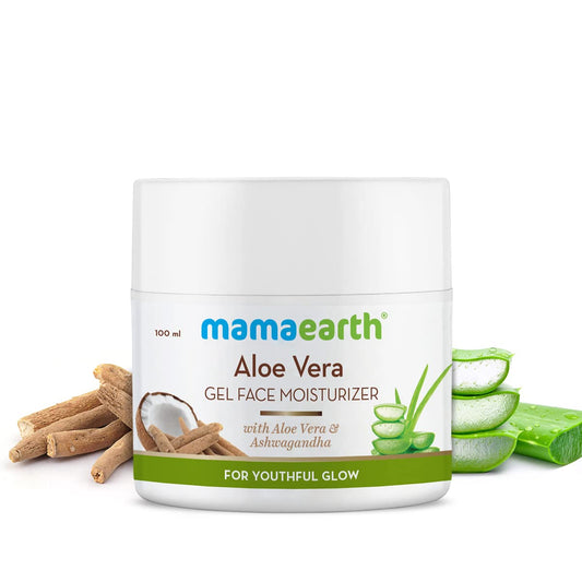 Mamaearth Aloe Vera Gel Moisturizer with Aloe Vera & Ashwagandha for a Youthful Glow 100g