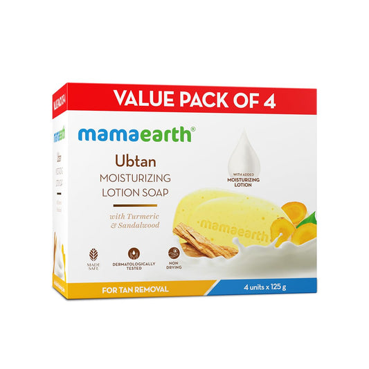 Mamaearth Ubtan Moisturizing Lotion Soap 125g Pack of 4