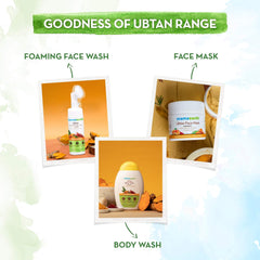 Mamaearth Ubtan Foaming Face Wash with Turmeric and Saffron for Tan Removal 150ml