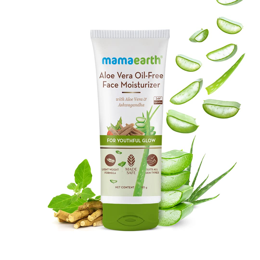 Mamaearth Aloe Vera Oil-Free Face Moisturizer with Aloe Vera & Ashwagandha 80g