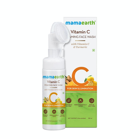 Mamaearth Vitamin C Foaming Face Wash with Vitamin C and Turmeric for Skin Illumination 150ml