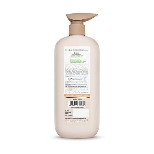 Mamaearth Rice Water Hydrating Body Lotion with Rice Water & Niacinamide for Dewy Glass Skin 400ml