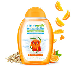 Mamaearth Original Orange Body Wash For Kids with Orange and Oat Protein 300ml