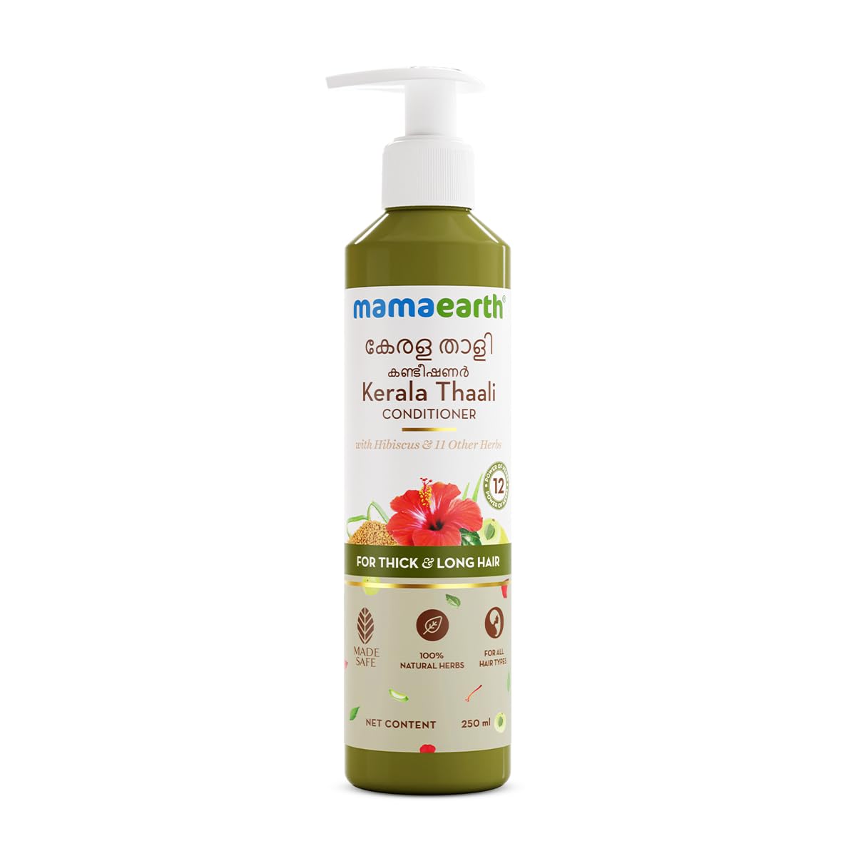 Mamaearth Mamaearth Kerala Thaali Conditioner with Hibiscus,Amla,Reetha and Methi Dana for Smooth,Thick & Long Hair 250ml