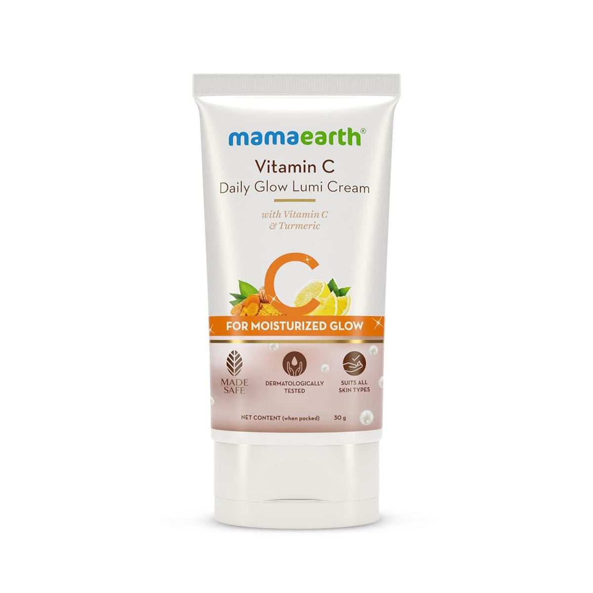 Mamaearth Vitamin C Daily Glow Lumi Cream with Vitamin C & Turmeric for Highlighter Like Glow 30g