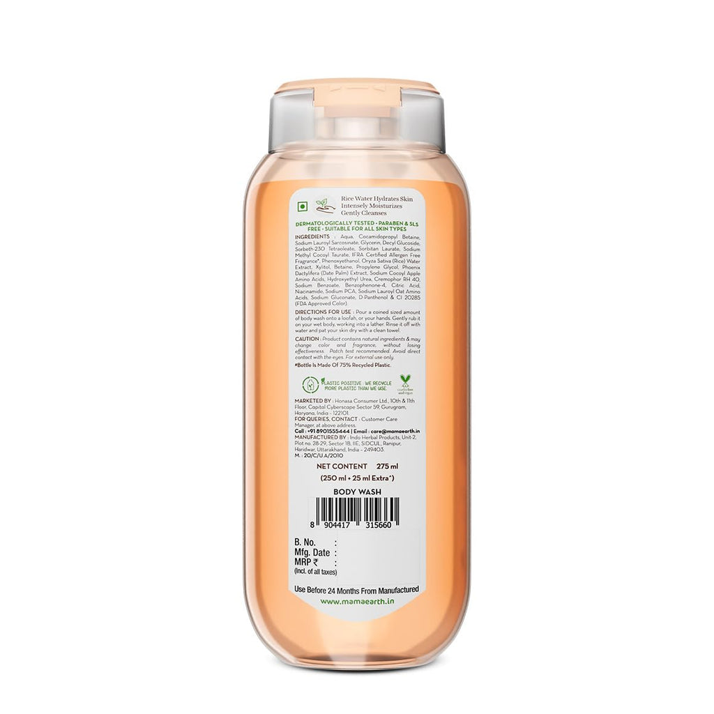 Mamaearth Rice Water Moisturizing Body Wash with Rice Water & Hydrating Lily 250ml