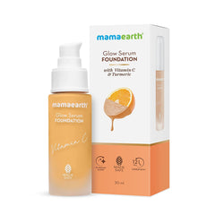 Mamaearth Glow Serum Foundation Color Almond Glow,Beige Glow,Crème Glow,Ivory Glow,Natural Glow,Nude Glow,Sand Glow & Warm Glow 30ml