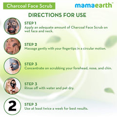 Mamaearth Charcoal Face Scrub for Oily and Normal Skin With Charcoal and Walnut for Deep Exfoliation 100g