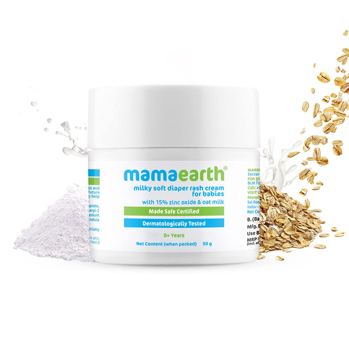 Mamaearth Milky Soft Diaper Rash Cream for Babies 50g