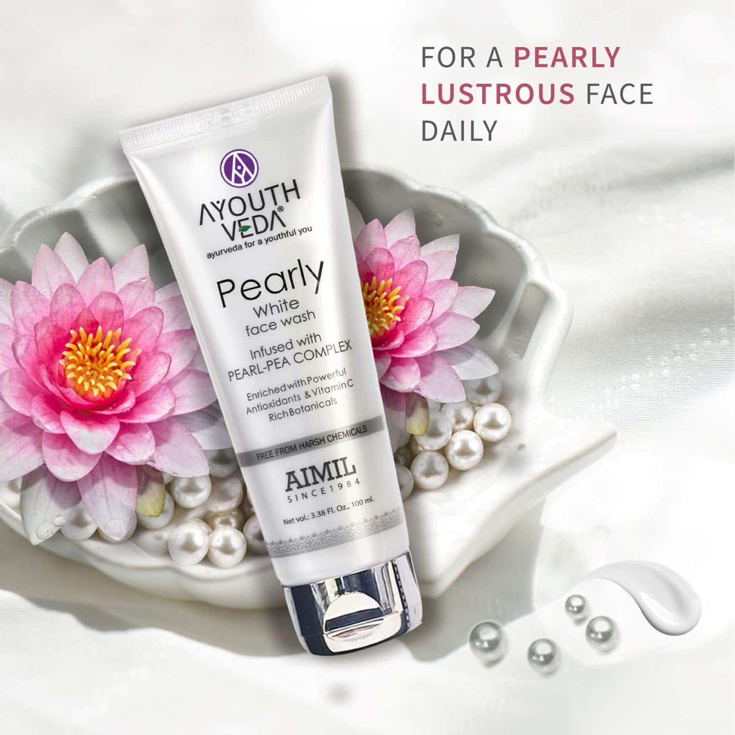 Aimil Ayouthveda Pearly White Face Wash Ayurvedic – 100ml